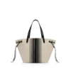 Borsa tote grande in jacquard a righe Borsa tote grande in jacquard a righe