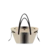 Borsa tote grande in jacquard a righe Borsa tote grande in jacquard a righe