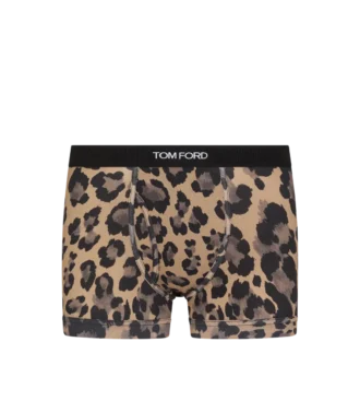 Boxer in cotone leopardato