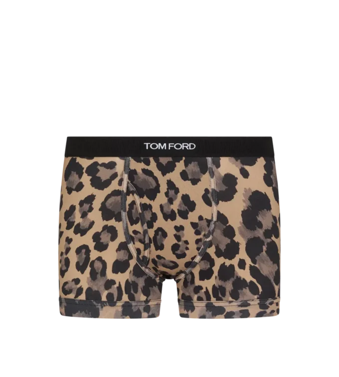 Boxer in cotone leopardato