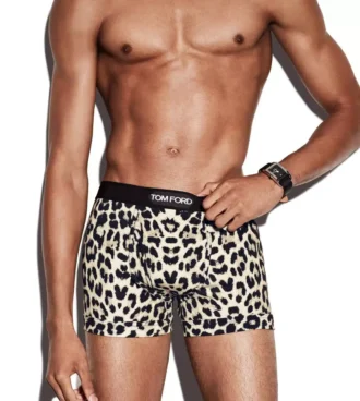 Boxer in cotone Snow Leopard