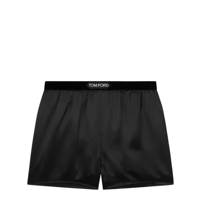 Boxer in raso di seta elasticizzato