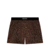 Boxer in seta con stampa leopardo Boxer in seta con stampa leopardo