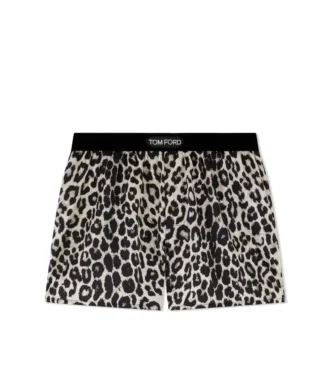 Boxer in seta Snow Leopard