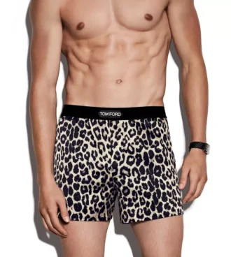Boxer in seta Snow Leopard