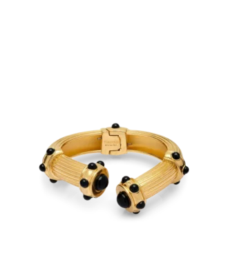 Bracciale con cabochon in ottone e cristallo