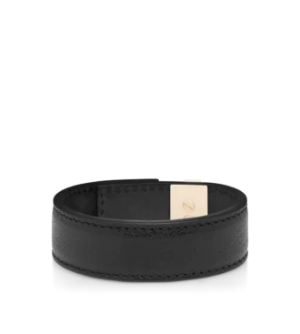 Bracciale con chiusura a T in morbida pelle martellata