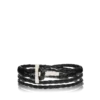 Bracciale T in pelle intrecciata