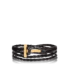 Bracciale T in pelle intrecciata