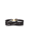 Bracciale T in pelle intrecciata