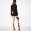 Camicetta in seta a maniche lunghe con coulisse