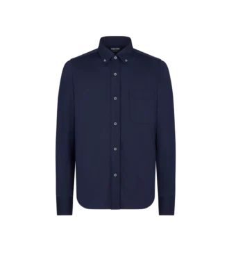 Camicia button down in misto cotone e seta