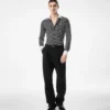 Camicia classica in cotone con stampa a rombi