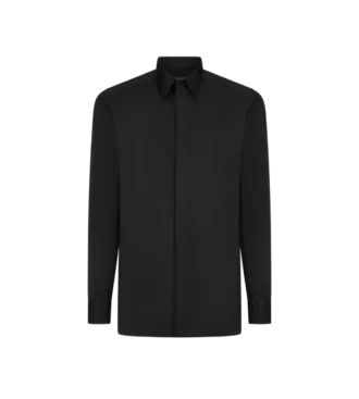 Camicia classica in cotone e seta