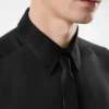 Camicia classica in cotone e seta