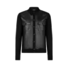 Camicia con davanti in pelle