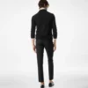 Camicia con davanti in pelle