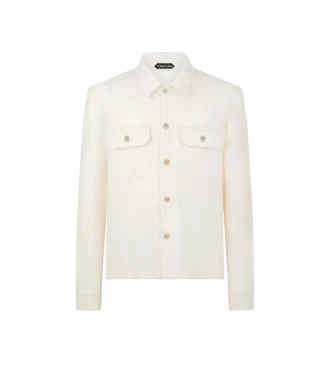 Camicia con taschino in cashmere