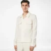 Camicia con taschino in cashmere