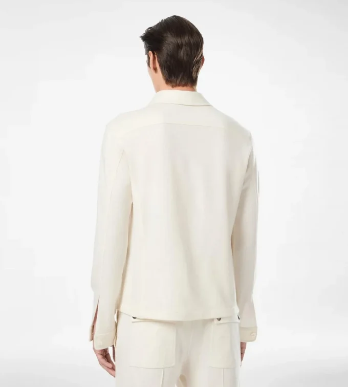 Camicia con taschino in cashmere