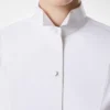 Camicia corta in popeline misto cotone e seta