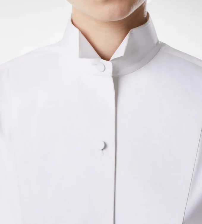 Camicia corta in popeline misto cotone e seta