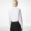 Camicia corta in popeline misto cotone e seta