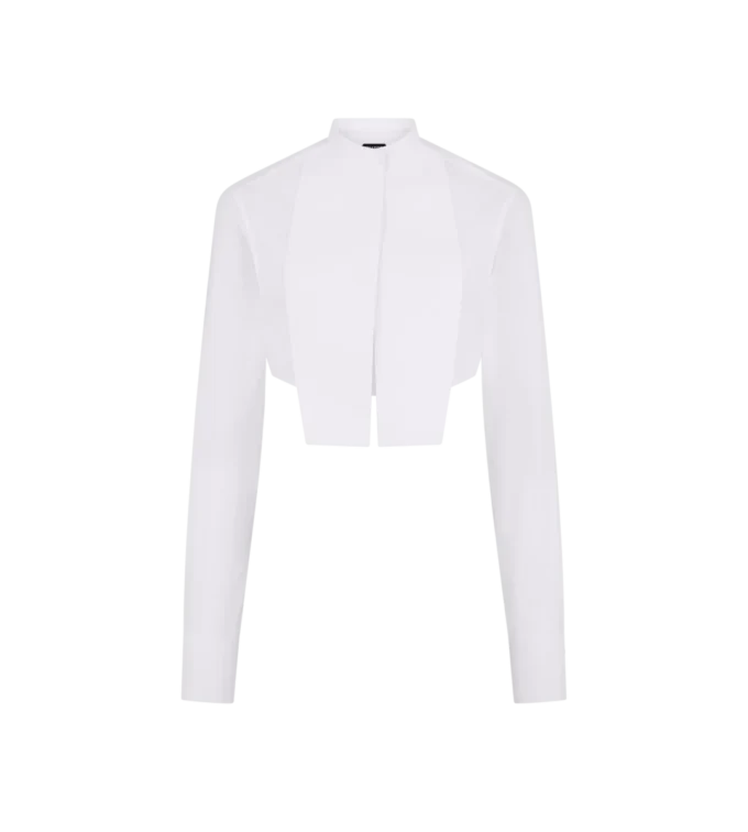 Camicia corta in voile di cotone