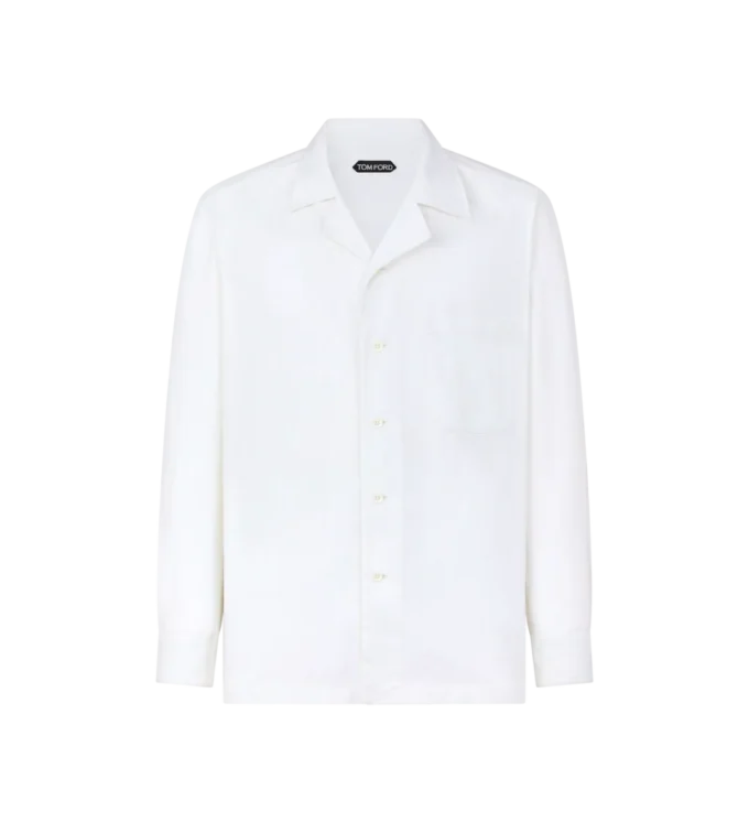 Camicia da pigiama a righe a spina di pesce Camicia da pigiama a righe a spina di pesce
