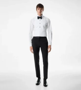 Camicia da sera slim fit in popeline