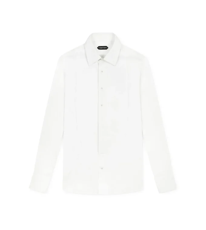 Camicia da sera slim fit in voile da cocktail