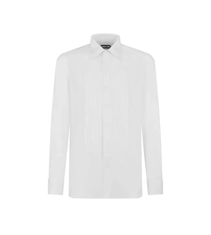 Camicia da sera slim fit in voile da cocktail