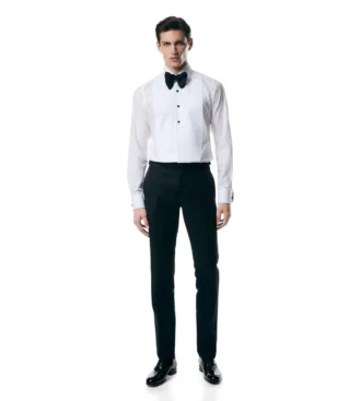 Camicia da sera slim fit in voile da cocktail