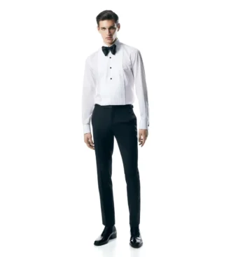Camicia da sera slim fit in voile da cocktail