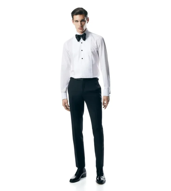 Camicia da sera slim fit in voile da cocktail