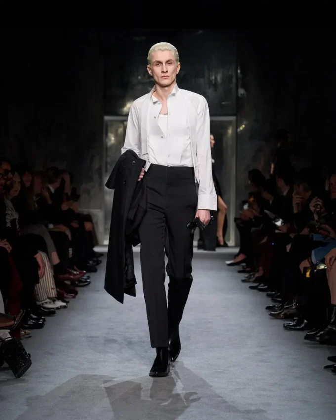 Camicia da sera slim fit in voile da cocktail
