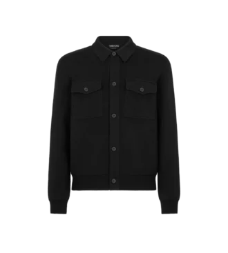 Camicia esterna double face in lana e cashmere