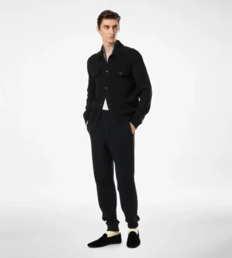 Camicia esterna double face in lana e cashmere