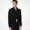 Camicia esterna double face in lana e cashmere
