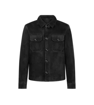 Camicia esterna in pelle scamosciata leggera