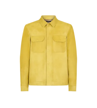 Camicia esterna in pelle scamosciata spazzolata