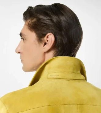 Camicia esterna in pelle scamosciata spazzolata