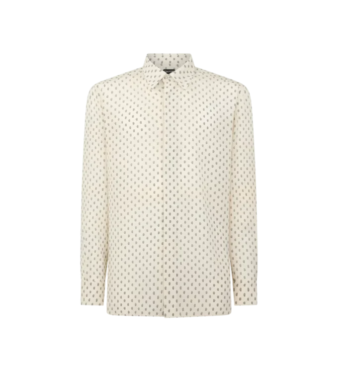 Camicia fluida con stampa paisley in crêpe de chine Camicia fluida con stampa paisley in crêpe de chine