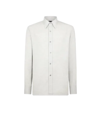 Camicia fluida in cashmere melange