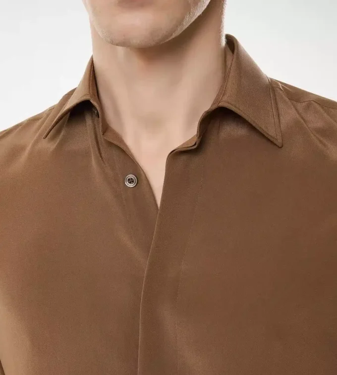 Camicia fluida in seta