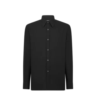 Camicia in cotone e cashmere dalla vestibilità fluida