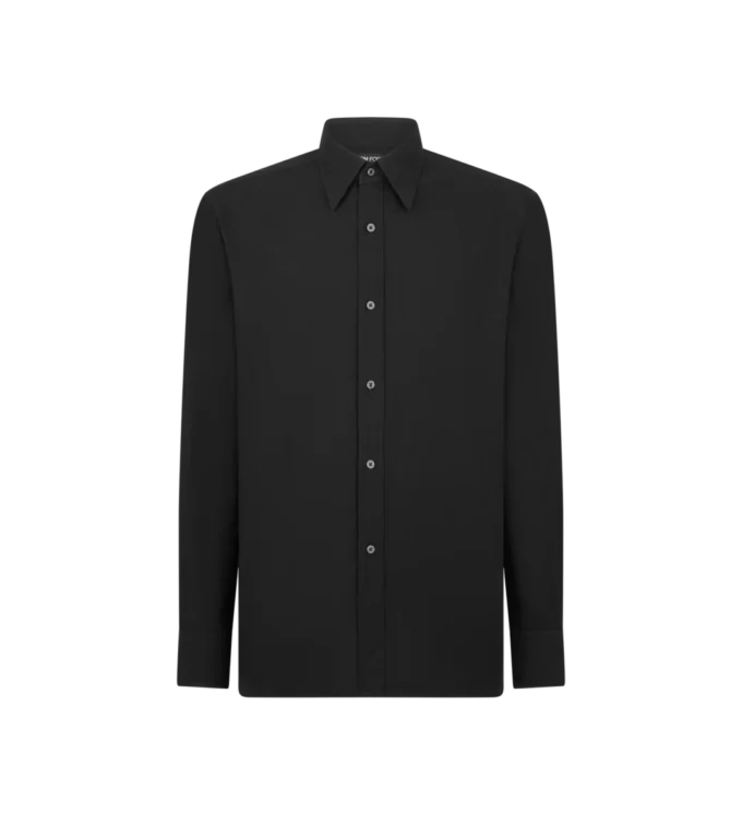 Camicia in cotone e cashmere dalla vestibilità fluida