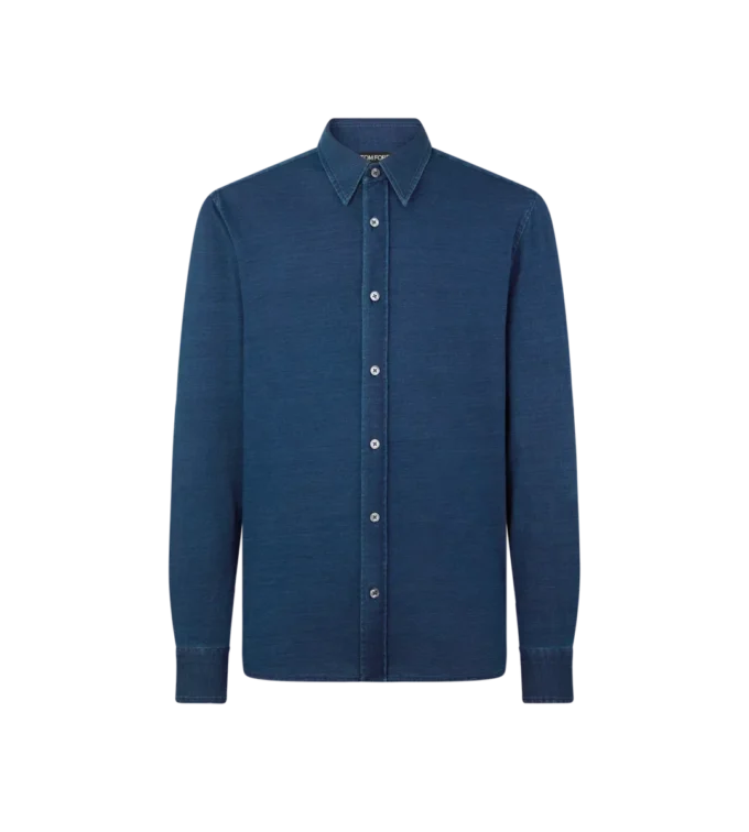 Camicia in cotone indaco