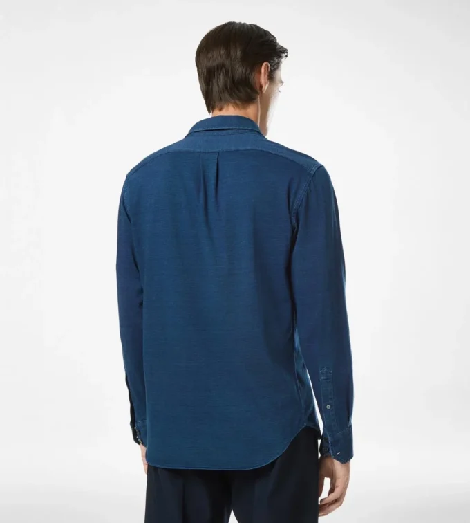 Camicia in cotone indaco