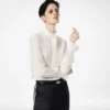 Camicia in crêpe de chine di seta con dettagli plissettati Camicia in crêpe de chine di seta con dettagli plissettati